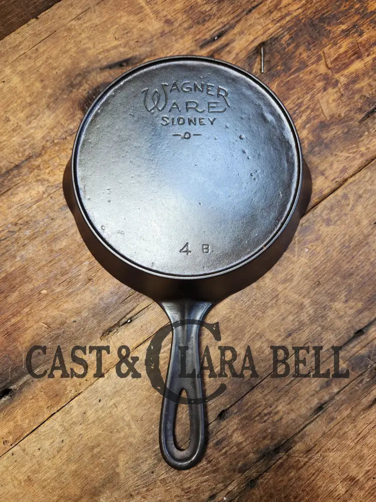 Htf! 1924 Wagner Ware #4 Cast Iron Skillet With Heat Ring 1054