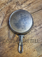 HTF! 1924 Wagner Ware #4 Cast Iron Skillet with Heat Ring 1054. Plating outside black iron inside. Beautiful patina!