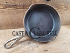 Htf! 1924 Wagner Ware #4 Cast Iron Skillet With Heat Ring 1054. Plating Outside Black Iron Inside.