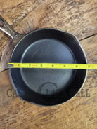 HTF! 1924 Wagner Ware #4 Cast Iron Skillet with Heat Ring 1054. Plating outside black iron inside. Beautiful patina!