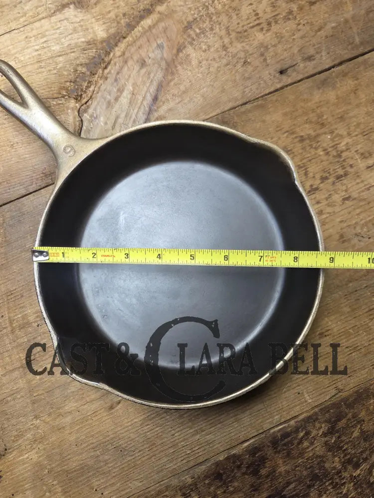 HTF 1924 Wagner Ware Sidney -O- #6 Skillet with Heat Ring 1056. Nickel outside finish black iron interior. Beautiful