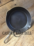 HTF 1924 Wagner Ware Sidney -O- #6 Skillet with Heat Ring 1056. Nickel outside finish black iron interior. Beautiful