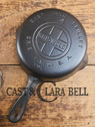 HTF 1930’s Griswold #4 Cast Iron Skillet with Large Block Logo 702 Smooth Bottom. Collector Grade Skillet
