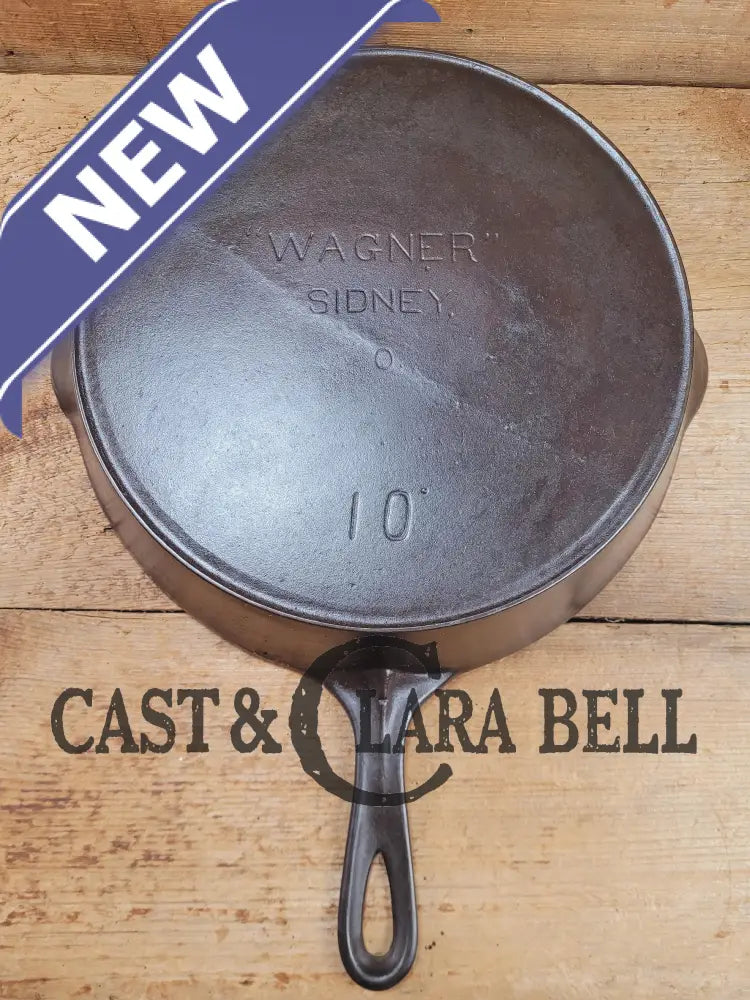 Htf And Gorgeous! 1910’S Wagner Double Straight Logo #10 Cast Iron Skillet. Mint Condition.