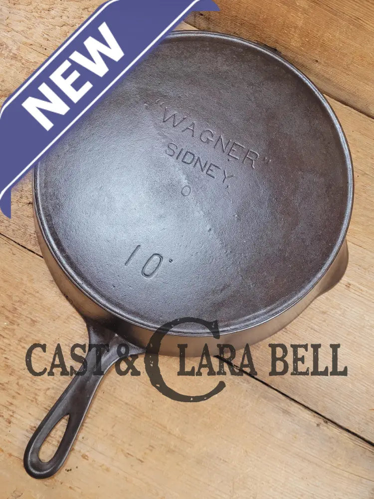 Htf And Gorgeous! 1910’S Wagner Double Straight Logo #10 Cast Iron Skillet. Mint Condition.
