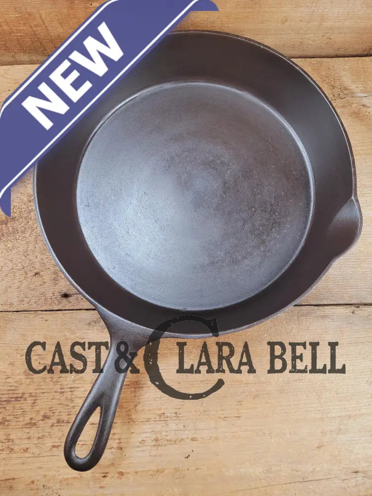 Htf And Gorgeous! 1910’S Wagner Double Straight Logo #10 Cast Iron Skillet. Mint Condition.