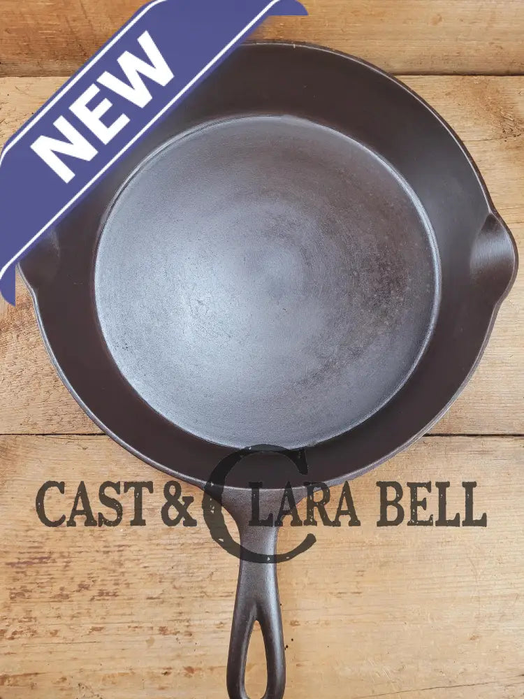 Htf And Gorgeous! 1910’S Wagner Double Straight Logo #10 Cast Iron Skillet. Mint Condition.