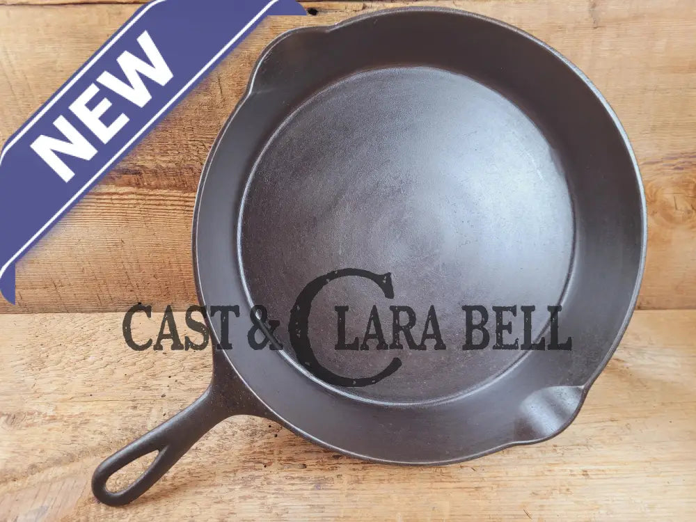 Htf And Gorgeous! 1910’S Wagner Double Straight Logo #10 Cast Iron Skillet. Mint Condition.