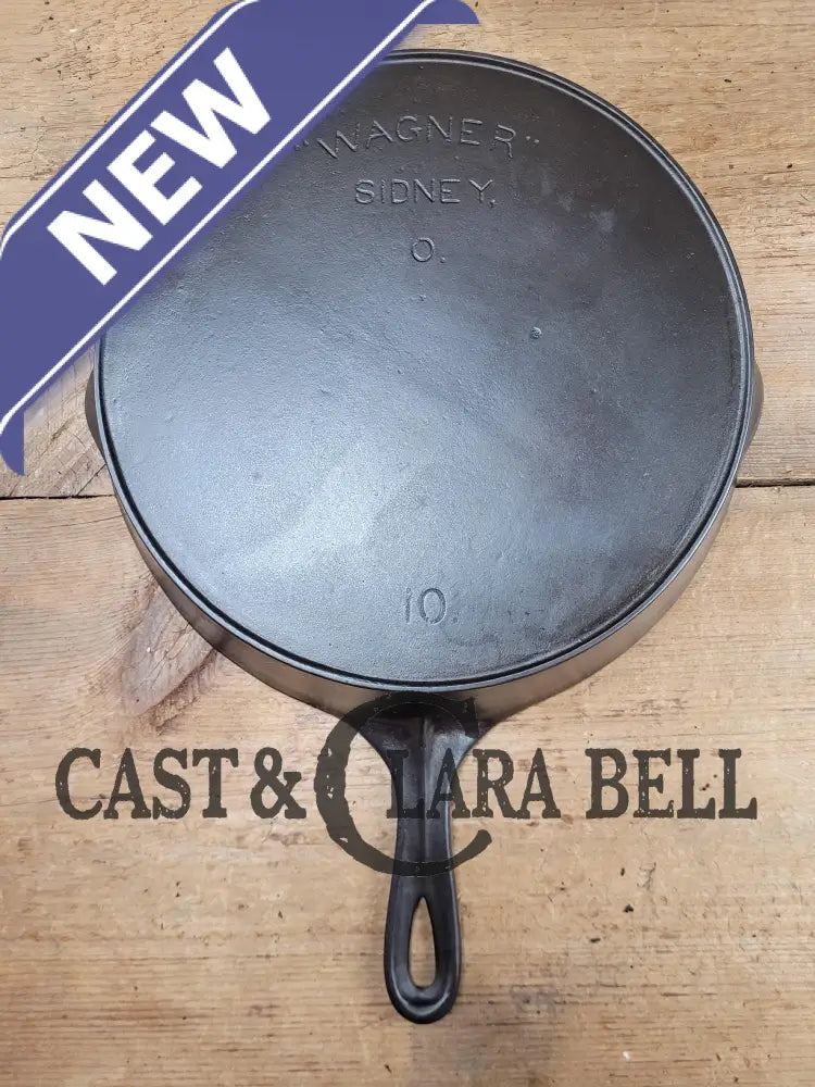 Htf And Gorgeous! Early 1900’S Wagner ’Arc Straight’ Logo #10 Cast Iron Skillet. Mint