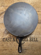 HTF and Gorgeous! Early 1900’s Wagner ’Arc Straight’ logo #10A Cast Iron Skillet. Big skillet for big appetites! SC24