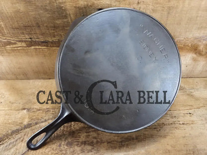 HTF and Gorgeous! Early 1900’s Wagner ’Arc Straight’ logo #10A Cast Iron Skillet. Big skillet for big appetites! SC24