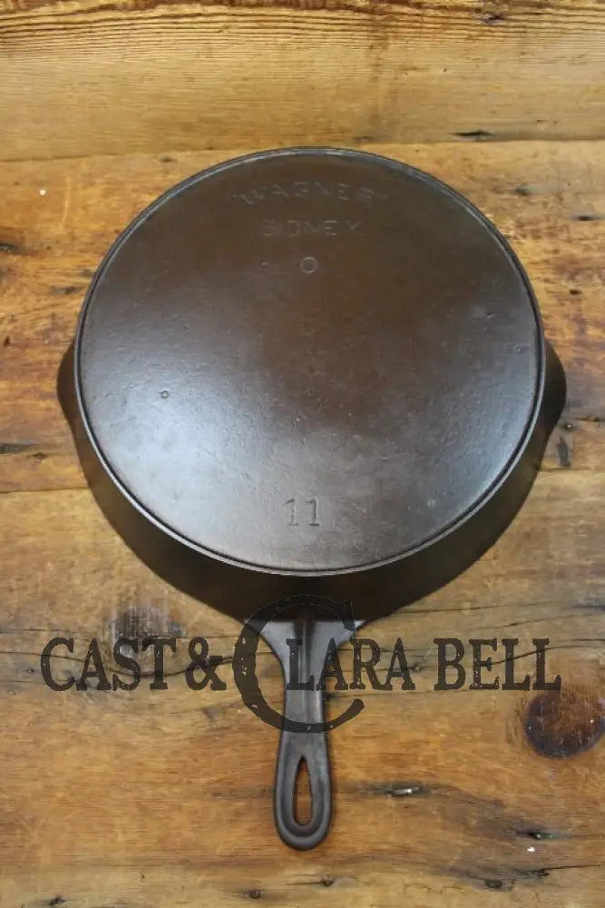 Htf And Gorgeous! Early 1900’S Wagner ’Arc Straight’ Logo #11 Cast Iron Skillet. Skillet