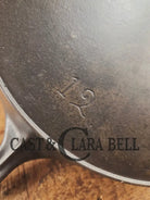 HTF and Gorgeous! Early 1900’s Wagner ’Arc Straight’ logo #12 Cast Iron Skillet Skillet