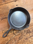 HTF Early 1900’s Griswold #6 Cast Iron Skillet Large Slant Logo 699 ERIE logo - Skillet
