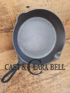 HTF Griswold No. 7 Cast Iron Skillet with Small Block Logo and Grooved Handle 701 Skillet