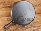 HTF Griswold No. 7 Cast Iron Skillet with Small Block Logo and Grooved Handle 701 B Skillet