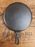 HTF Griswold No. 7 Cast Iron Skillet with Small Block Logo and Grooved Handle 701 B Skillet