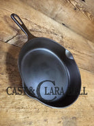 HTF Griswold No. 7 Cast Iron Skillet with Small Block Logo and Grooved Handle 701 SC24 Skillet