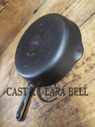 HTF Griswold No. 7 Cast Iron Skillet with Small Block Logo and Grooved Handle 701 SC24 Skillet