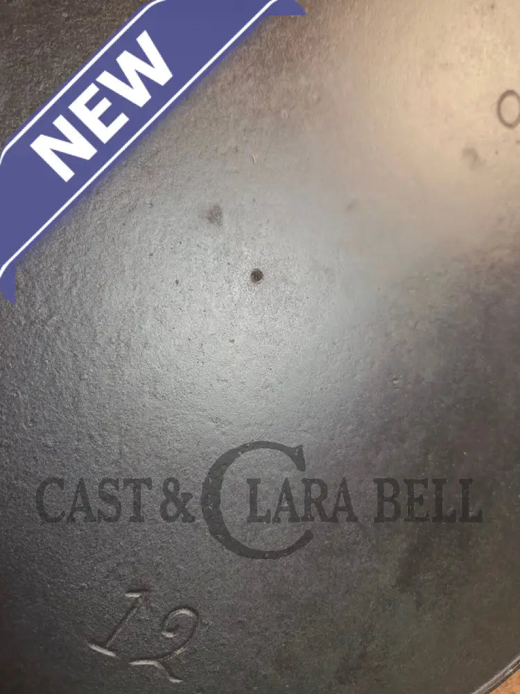 HTF HUGE and Gorgeous! Early 1900’s Wagner ’Arc Straight’ logo #12 Cast Iron Skillet - Skillet