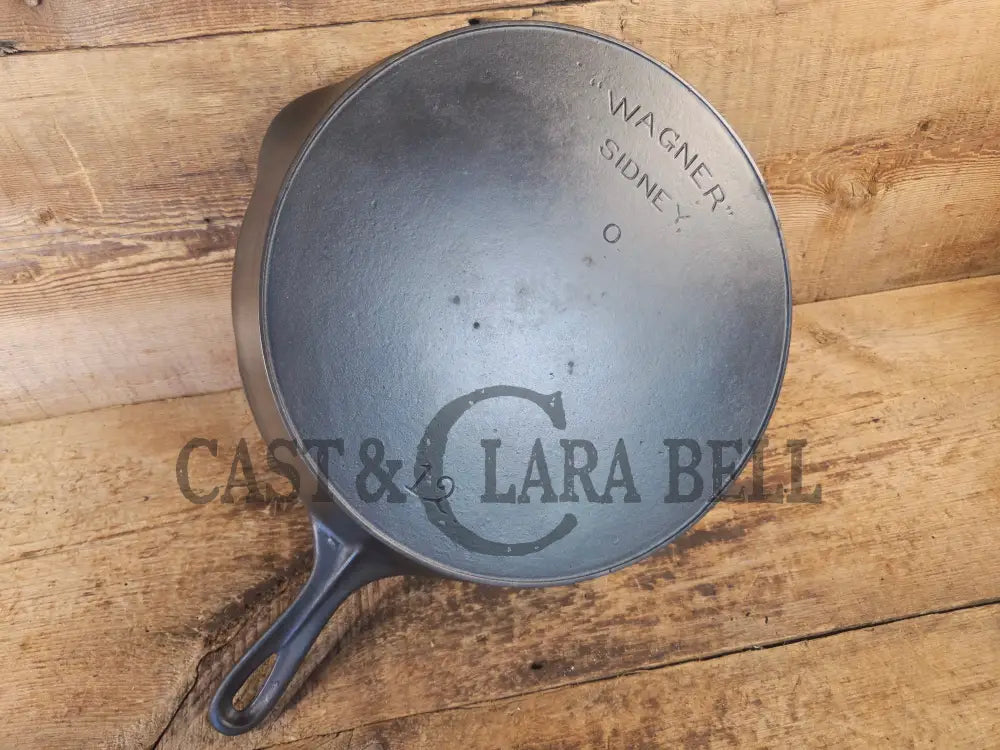 HTF HUGE and Gorgeous! Early 1900’s Wagner ’Arc Straight’ logo #12 Cast Iron Skillet - Skillet