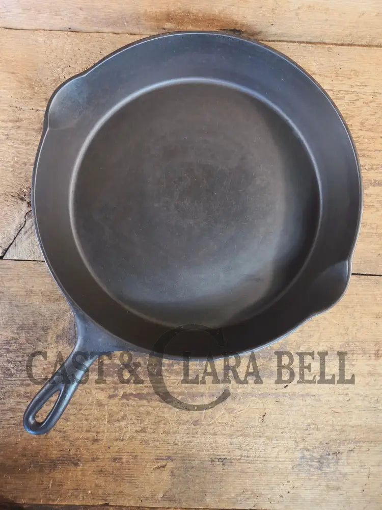 HTF HUGE and Gorgeous! Early 1900’s Wagner ’Arc Straight’ logo #12 Cast Iron Skillet - Skillet