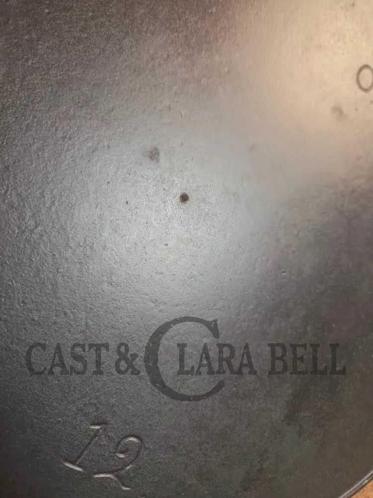 HTF HUGE and Gorgeous! Early 1900’s Wagner ’Arc Straight’ logo #12 Cast Iron Skillet - Skillet