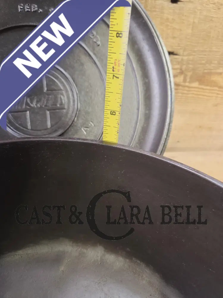 HUGE!! 1910’s Griswold Size #10 (835) Dutch Oven with Large Block Logo and (2553 A) Lid. One of the BIGGEST you can