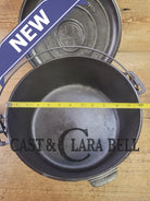 HUGE!! 1910’s Griswold Size #10 (835) Dutch Oven with Large Block Logo and (2553 A) Lid. One of the BIGGEST you can