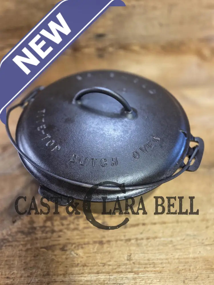 HUGE!! 1910’s Griswold Size #10 (835) Dutch Oven with Large Block Logo and (2553 A) Lid. One of the BIGGEST you can