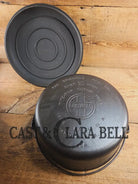 HUGE!! 1910’s Griswold Size #10 (835) Dutch Oven with Large Block Logo and (2553) Lid. One of the BIGGEST you can buy!