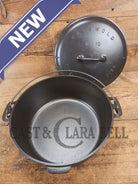 HUGE!! 1910’s Griswold Size #10 (835) Dutch Oven with Large Block Logo and (2553) Lid. One of the BIGGEST you can buy!