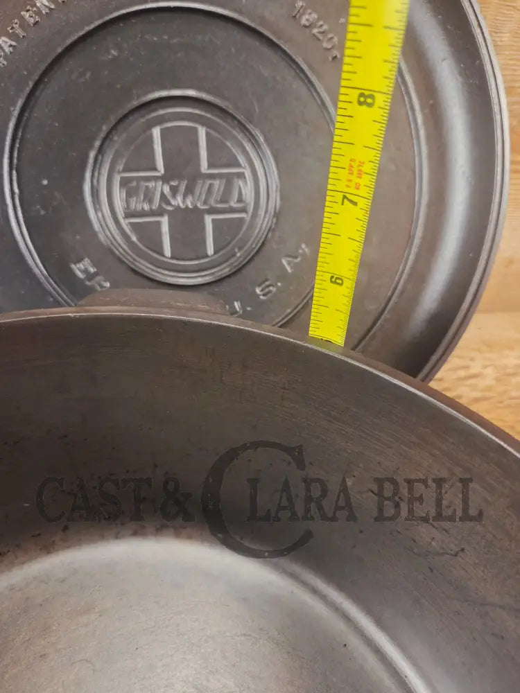 HUGE!! 1910’s Griswold Size #10 (835) Dutch Oven with Large Block Logo and (2553) Lid. One of the BIGGEST you can buy!