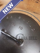 HUGE!! 1910’s Griswold Size #10 (835) Dutch Oven with Large Block Logo and (2553) Lid. One of the BIGGEST you can buy!