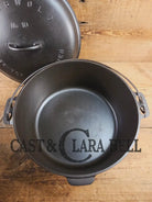 HUGE!! 1910’s Griswold Size #10 (835) Dutch Oven with Large Block Logo and (2553) Lid. One of the BIGGEST you can buy!
