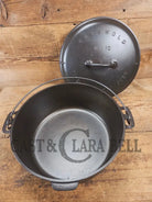 HUGE!! 1910’s Griswold Size #10 (835) Dutch Oven with Large Block Logo and (2553) Lid. One of the BIGGEST you can buy!