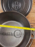 HUGE!! 1910’s Griswold Size #10 (835) Dutch Oven with Large Block Logo and (2553) Lid. One of the BIGGEST you can buy!