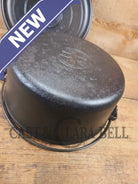 HUGE!! 1910’s Griswold Size #10 (835) Dutch Oven with Large Block Logo and (2553) Lid. One of the BIGGEST you can buy!