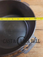 HUGE!! 1910’s Griswold Size #10 (835) Dutch Oven with Large Block Logo and (2553) Lid. One of the BIGGEST you can buy!