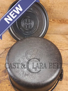HUGE!! 1910’s Griswold Size #10 (835) Dutch Oven with Large Block Logo and (2553) Lid. One of the BIGGEST you can buy!