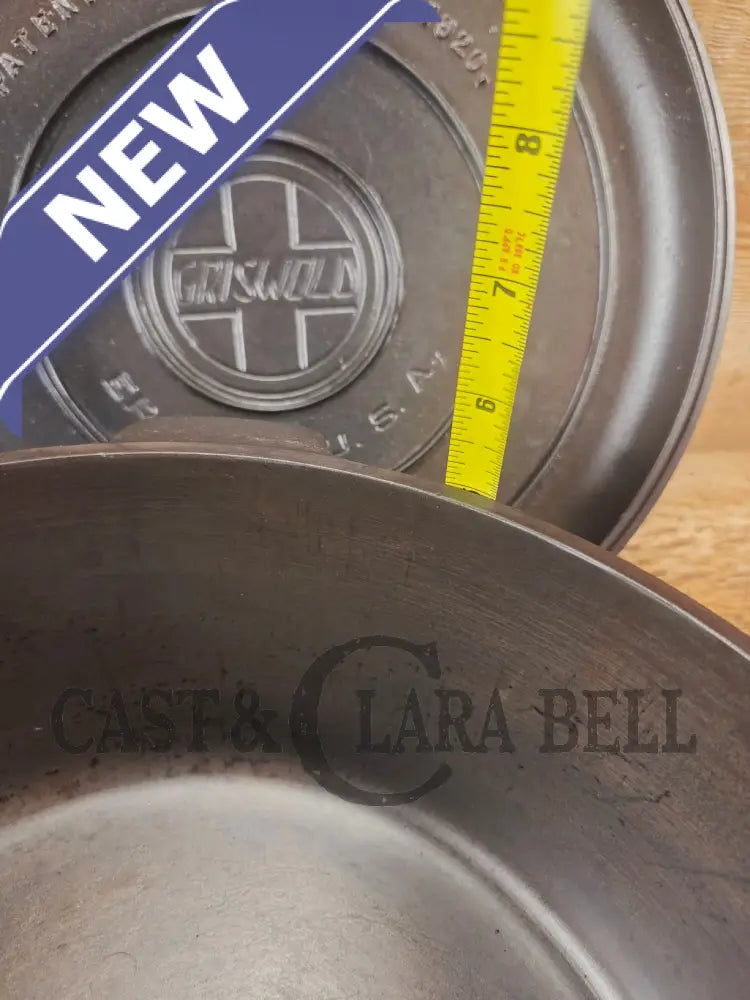 HUGE!! 1910’s Griswold Size #10 (835) Dutch Oven with Large Block Logo and (2553) Lid. One of the BIGGEST you can buy!
