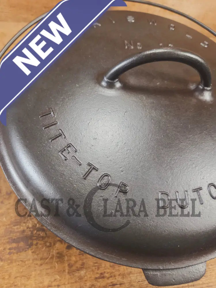 HUGE!! 1910’s Griswold Size #10 (835) Dutch Oven with Large Block Logo and (2553) Lid. One of the BIGGEST you can buy!