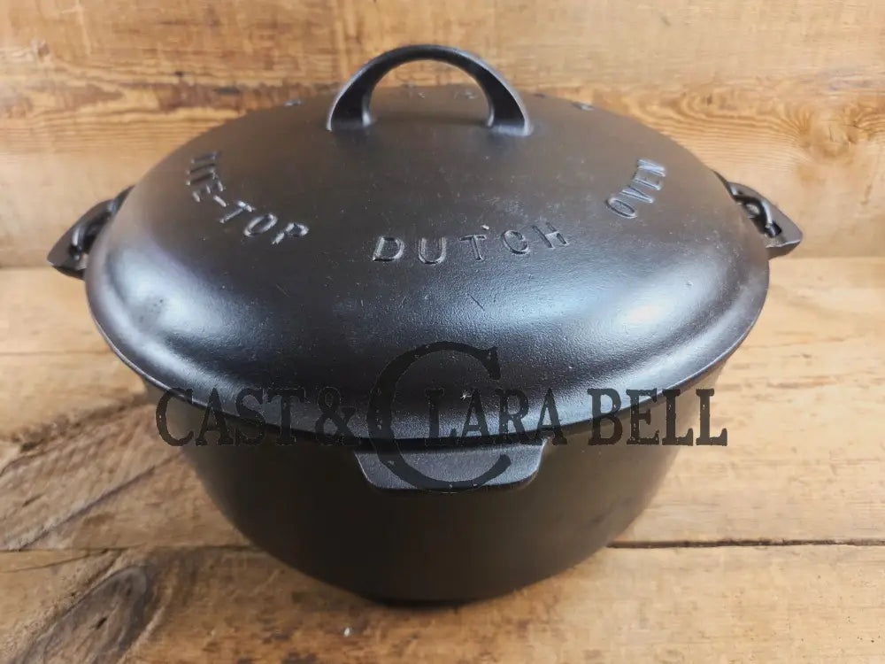 HUGE!! 1910’s Griswold Size #10 (835) Dutch Oven with Large Block Logo and (2553) Lid. One of the BIGGEST you can buy!