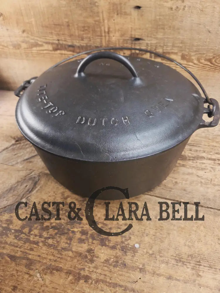 HUGE!! 1910’s VERY early Griswold Size #10 Erie logo Dutch Oven w/ Large Block Logo & (2553 A) Lid. One of the BIGGEST