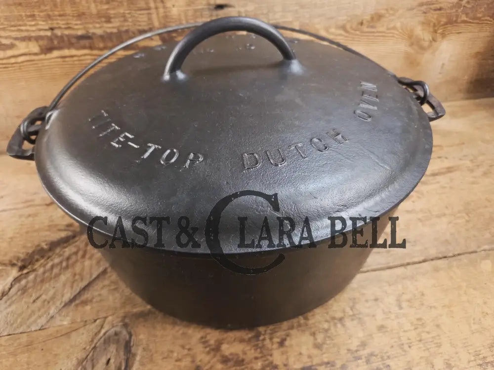 HUGE!! 1910’s VERY early Griswold Size #10 Erie logo Dutch Oven w/ Large Block Logo & (2553 A) Lid. One of the BIGGEST