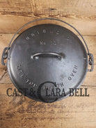 HUGE!! 1910’s VERY early Griswold Size #10 Erie logo Dutch Oven w/ Large Block Logo & (2553 A) Lid. One of the BIGGEST