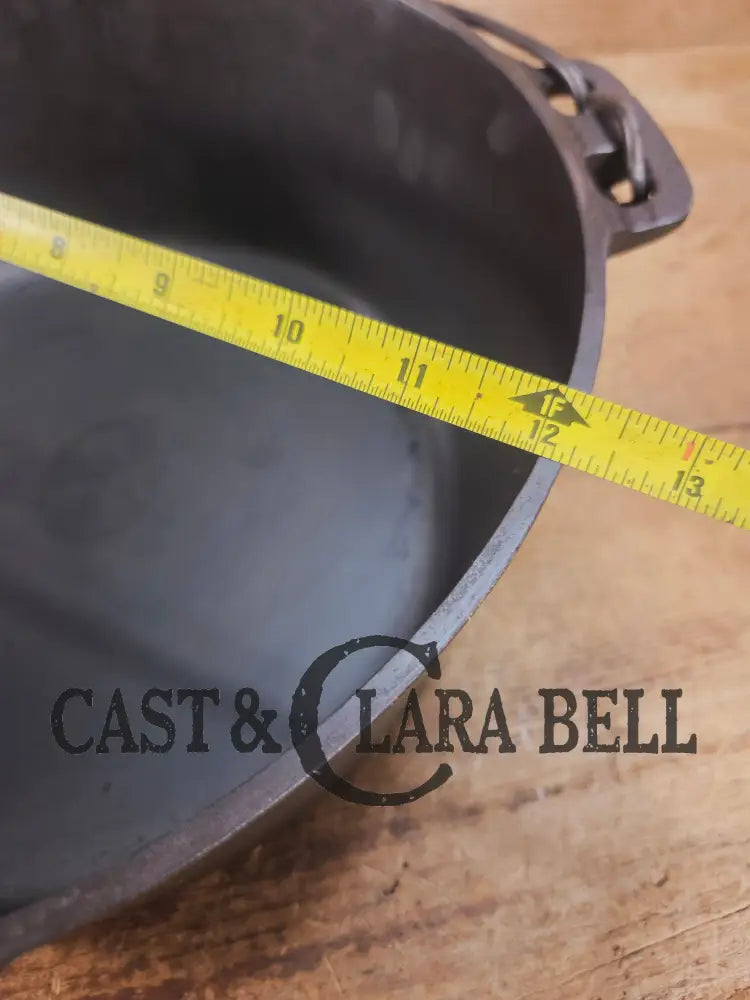 HUGE!! 1920’s Griswold Size #10 (835 A) Dutch Oven with Large Block Logo and (2553 A) Lid. One of the BIGGEST you can