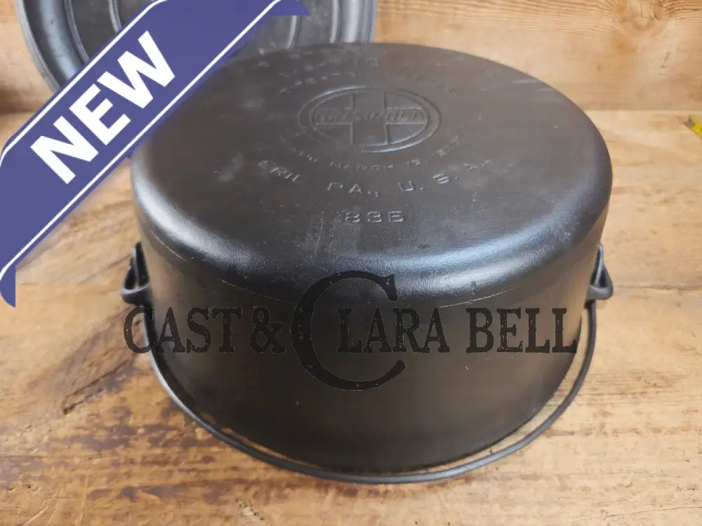 HUGE!! 1920’s Griswold Size #10 (835 A) Dutch Oven with Large Block Logo and (2553 A) Lid. One of the BIGGEST you can