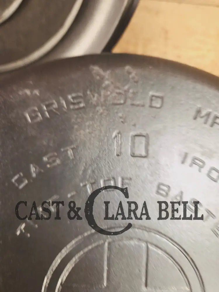 HUGE!! 1920’s Griswold Size #10 (835 A) Dutch Oven with Large Block Logo and (2553 A) Lid. One of the BIGGEST you can