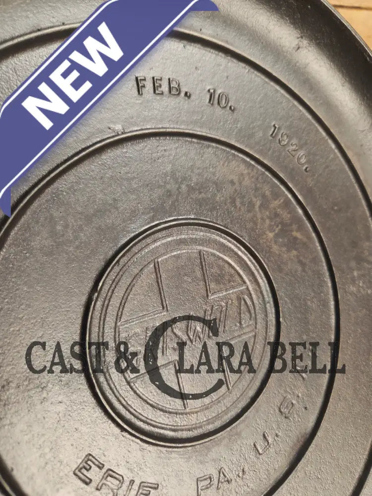 HUGE!! 1920’s Griswold Size #10 (835 A) Dutch Oven with Large Block Logo and (2553 A) Lid. One of the BIGGEST you can